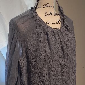 Free People Lavendar Lace  Shear Top M